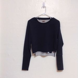 GYMSHARK Black Long Sleeve Crop Top